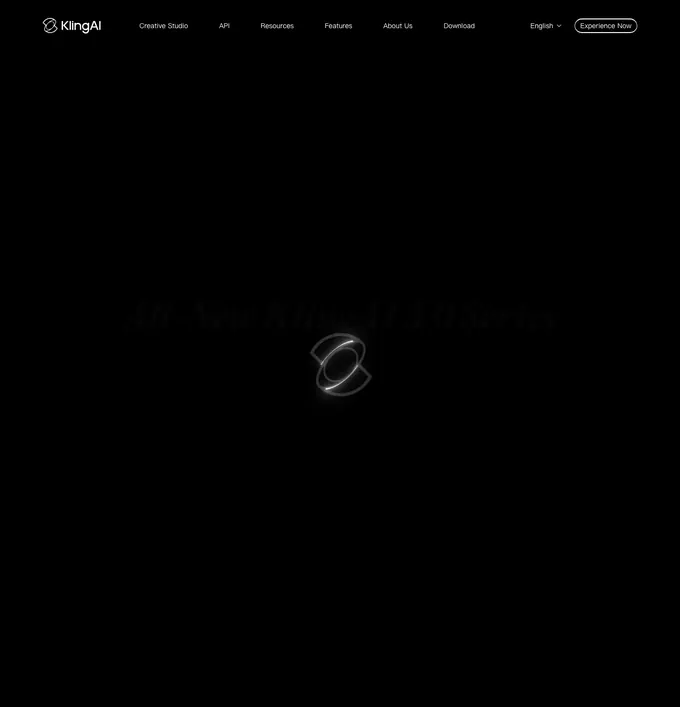 The kling.ai home page as it appeared on 16 September 2026.